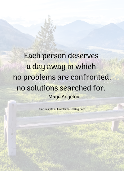 Each person deserves a day away. Period. It’s not a competition to see how much you have accomplished to deserve a day away. You deserve a day away because you do. Now that we have that all cleared up, what would you add to the list for your day away?