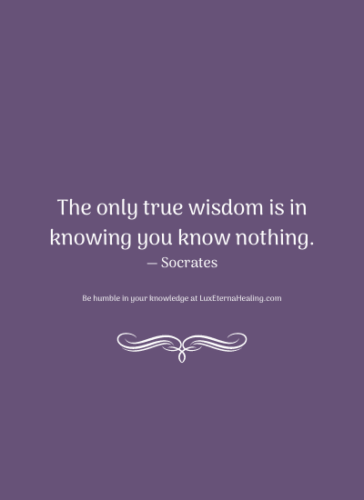 The only true wisdom is in knowing you know nothing. ― Socrates