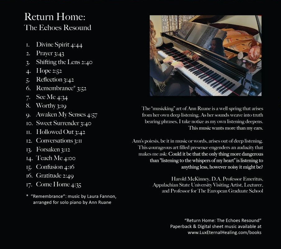 Back Cover of Return Home CD